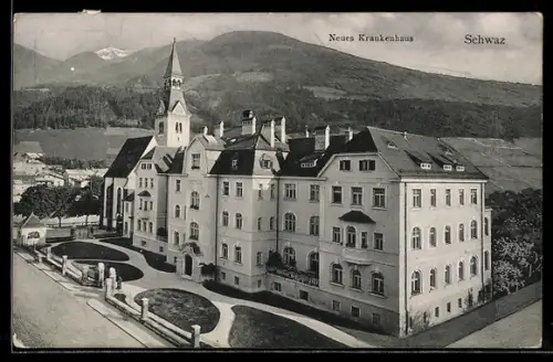 AK Schwaz, Neues Krankenhaus mit Strassenpartie