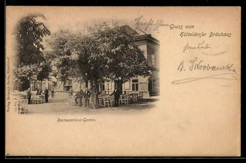 AK Wien, Hütteldorf, Restaurant Hütteldorfer Bräuhaus, Garten