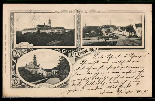 AK Altenburg, Schloss, Johannis-Hof, Strassenpartie