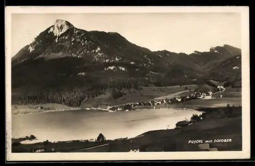 AK Fuschl, Ort mit See und Schober