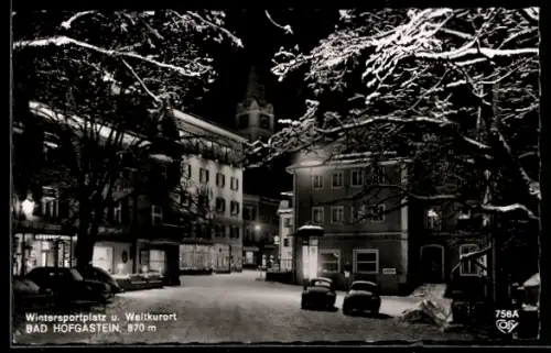 AK Bad Hofgastein, Nächtliche Ortspartie