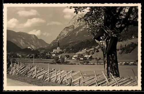 AK Pfarrwerfen, Ortsansicht g.d. Tennengebirge