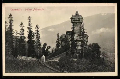 AK Obervellach, Schloss Falkenstein an der Tauernbahn