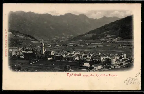 AK Radstadt, Radstadt gegen den Radstädter Tauern