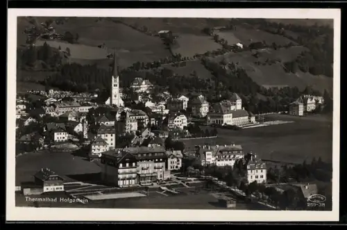 AK Hofgastein, Ortsansicht mit Kuranlagen und Kirche