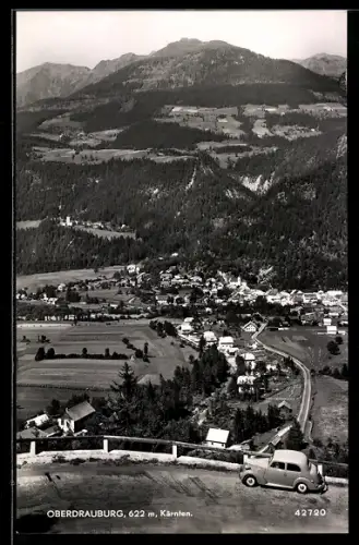 AK Oberdrauburg /Kärnten, Panorama mit Ort und Umgebung