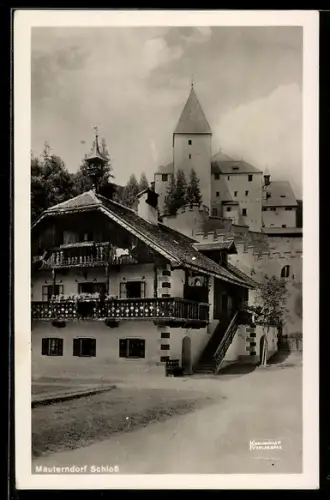 AK Mauterndorf, Ortspartie mit Schloss