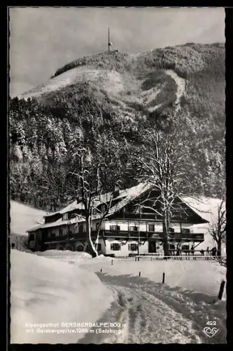AK Salzburg, Alpengasthof Gersbergalpe mit Gaisbergspitze