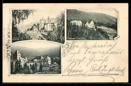 AK Unternberg /Lungau, Moosham, Schloss und das Murthal