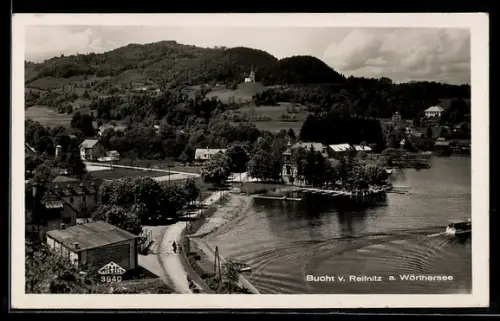 AK Bucht von Reifnitz, Ortsansicht, Boot