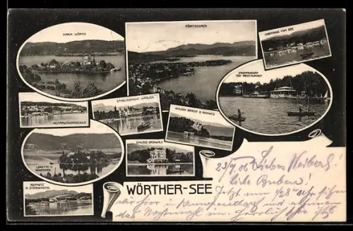 AK Krumpendorf /Wörther-See, See-Restaurant, Gasthof Wahliss, Schloss Bercht b. Reifnitz