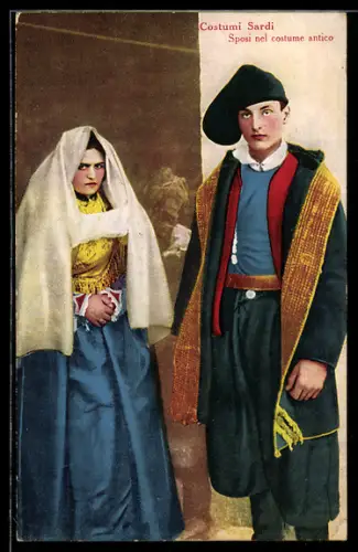 AK Sardegna, Costumi Sardi, Sposi nel costume antico