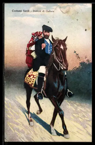 AK Gallura, Costumi Sardi, Pastore a cavallo