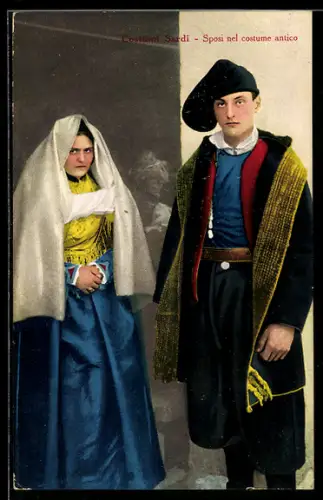 AK Sardegna, Costumi Sardi, Sposi nel costume antico