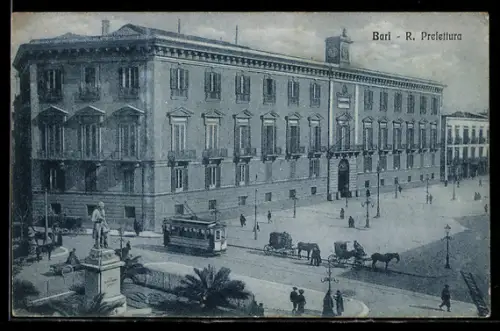 AK Bari, R. Prefettura, Strassenbahn