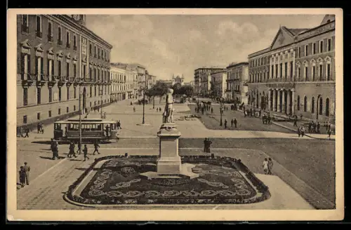 AK Bari, Corso Vittorio Emanuele e Palazzo del Governo, Strassenbahn