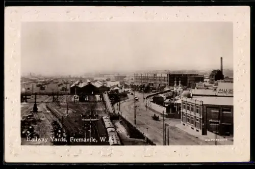 AK Fremantle /W.A., Railway Yards and Station, Bahnhof
