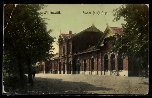 AK Winterswijk, Station H.Ij.S.M., Bahnhof