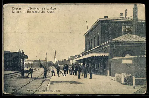 AK Deinze, Binnenste der Statie, Bahnhof