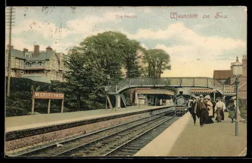 AK Westcliff on Sea, The Station, Bahnhof
