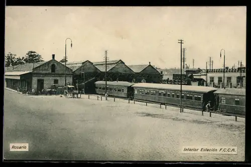 AK Rosario, Interior Estación F.C.C.A., Bahnhof