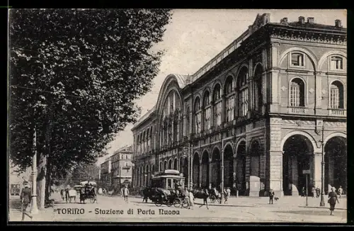 AK Torino, Stazione di Porta Nuova, Strassenbahn