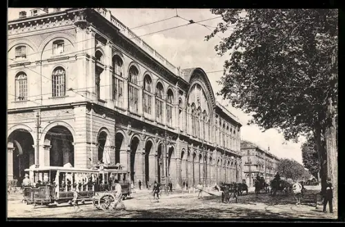 AK Torino, Stazione di Porta Nuova, Strassenbahn