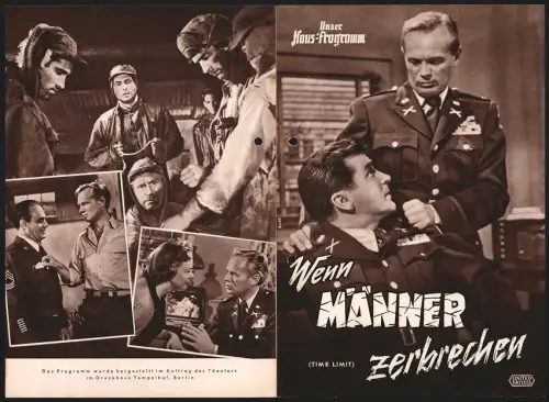Filmprogramm Haus Programm, Wenn Männer zerbrechen, Richard Widmark, Richard Basehart, Regie: Karl Malden