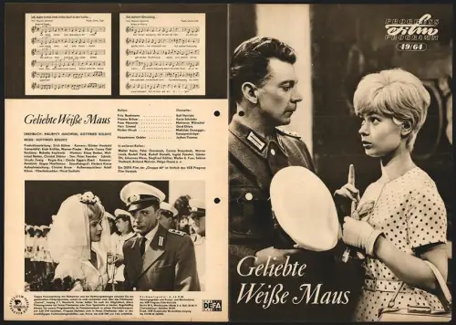 Filmprogramm PFP Nr. 49 /64, Geliebte Weisse Maus, Karin Schröder, Rolf Herricht, Regie: Gottfried Kolditz