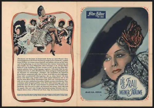 Filmprogramm FB Nr. 186, Die Frau meiner Träume, Marika Rökk, Wolfgang Lukschy, Grete Weiser, Regie: J. v. Bánky