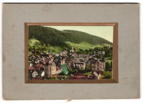 Fotografie Photochromie unbekannter Fotograf, Ansicht Wildbad /Württemberg, Totalansicht der Stadt, 1901