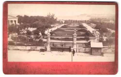 Fotografie W. Burger, Ort unbekannt, Ansicht Wien, Blick auf den Volksgarten