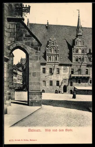AK Meissen, Blick zum Markt