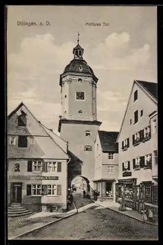 AK Dillingen, Mittleres Tor an der Gärtnerei v. J. Bofer