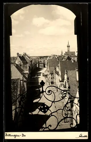 AK Dillingen /Do., Königstrasse vom Fenster aus