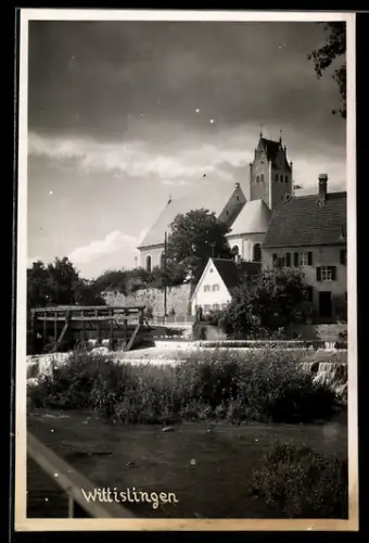 AK Wittislingen, Ortspartie mit Kirche