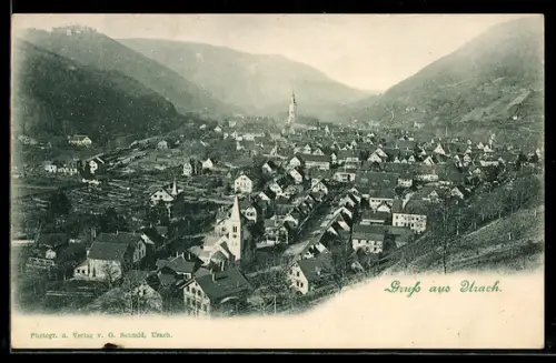 AK Bad Urach, Gesamtansicht vom Hügel aus