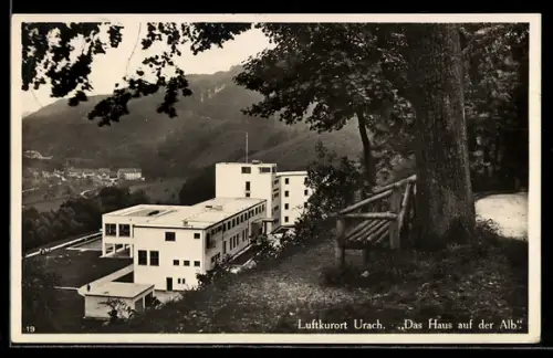 AK Urach / Luftkurort, Blick auf Das Haus auf der Alb
