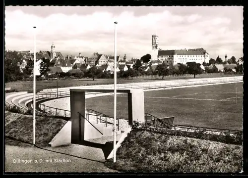 AK Dillingen a. D., Stadion mit Schloss