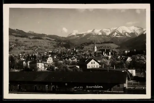 AK Dornbirn, Ort mit Gebirgspanorama