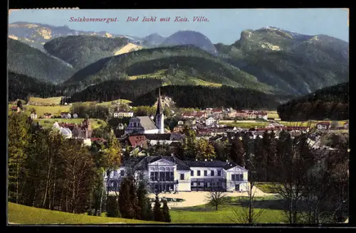 AK Bad Ischl, Panorama mit Kais. Villa