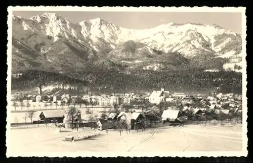 AK Bad Goisern, Teilansicht im Schnee