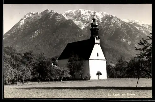 AK St. Agatha, Kirche mit Sarstein