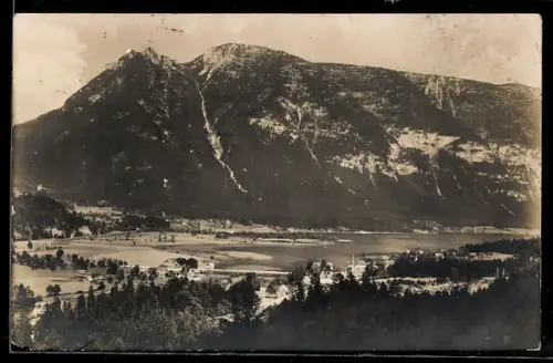 AK Steeg, Panorama mit Sarstein und Hallstättersee