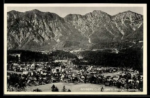 AK Bad Goisern /O.-Ö., Teilansicht gegen das Ramsauer Gebirge
