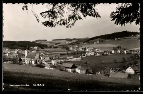 AK Gutau, Teilansicht mit Kirche