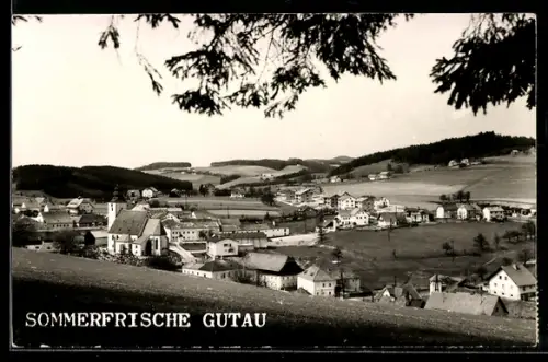 AK Gutau, Teilansicht mit Kirche