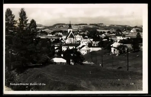 AK Gutau /O.-Ö., Teilansicht mit Kirche