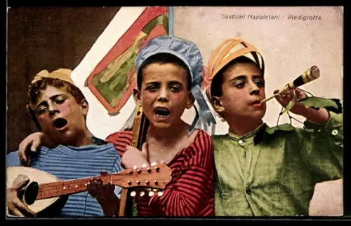 AK Neapel / Napoli, Piedigrotta Musizierende Jungen