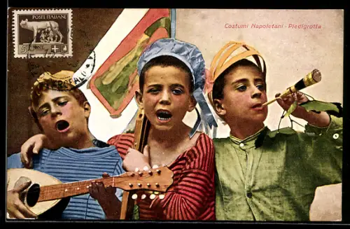 AK Neapel / Napoli, Piedigrotta Musizierende Jungen